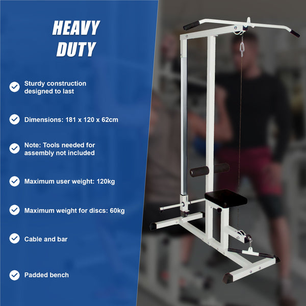 Home Fitness Multi Gym Lat Pull Down Workout Machine Bench Exercise Home Gyms