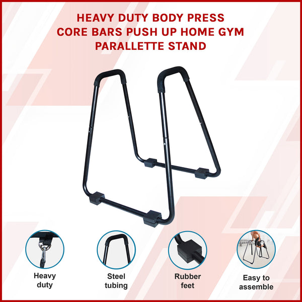 Heavy Duty Body Press Core Bars Push Up Home Gym Parallette Stand Push Up Stands