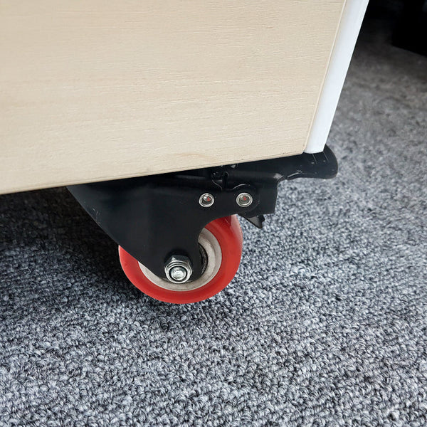 8 X 2" Polyurethane Swivel And 4 With Brake Castor Wheels