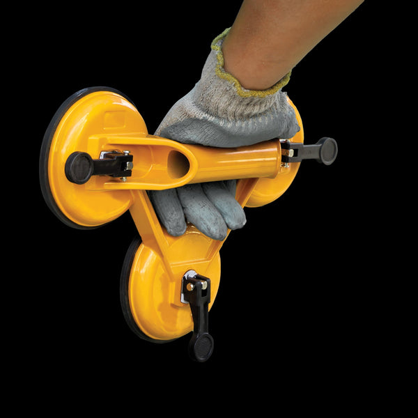 2X 150Kg Load Aluminum Triple Suction Cup Pad Glazer Glass Sucker Remover Lifter Other Hand Tools