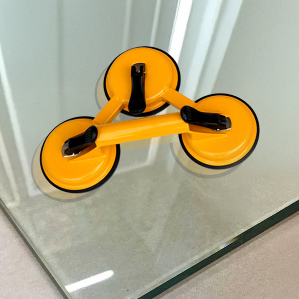 2X 150Kg Load Aluminum Triple Suction Cup Pad Glazer Glass Sucker Remover Lifter Other Hand Tools