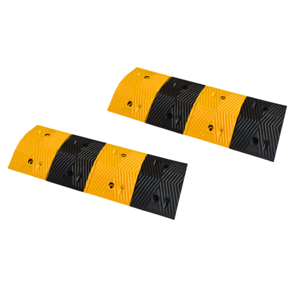 Pair Of 1M Long 60T Load Rubber Speed Bump Hump Modular Humps Road Other Safety Signs