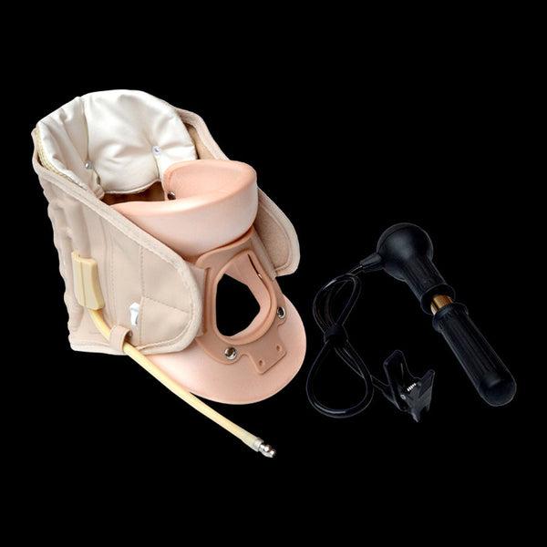 Neck Traction Air Decompression Support Brace Cervical Collar Hand Pump Beige Orthotics Braces & Sleeves