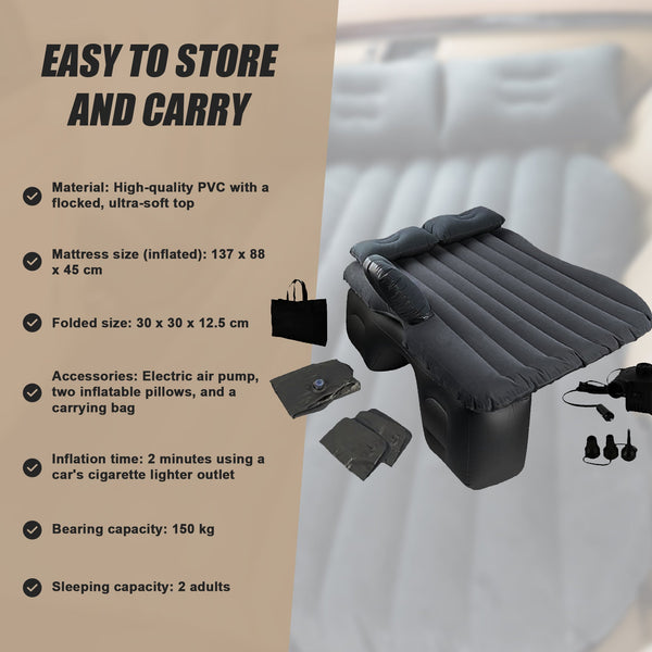 Inflatable Car Back Seat Mattress Portable Travel Camping Air Bed Rest Sleeping Inflatable Mattresses & Airbeds