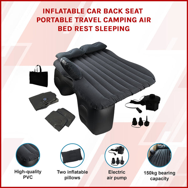 Inflatable Car Back Seat Mattress Portable Travel Camping Air Bed Rest Sleeping Inflatable Mattresses & Airbeds