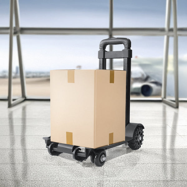 Cart Folding Dolly Push Truck Hand Collapsible Trolley Luggage 70Kg Workshop Dollies