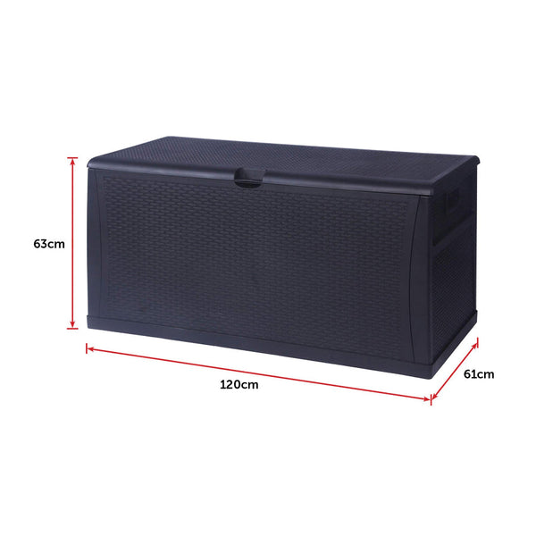 Patio Deck Box Outdoor Storage Plastic Bench 450 Litre Storage Deck Boxes