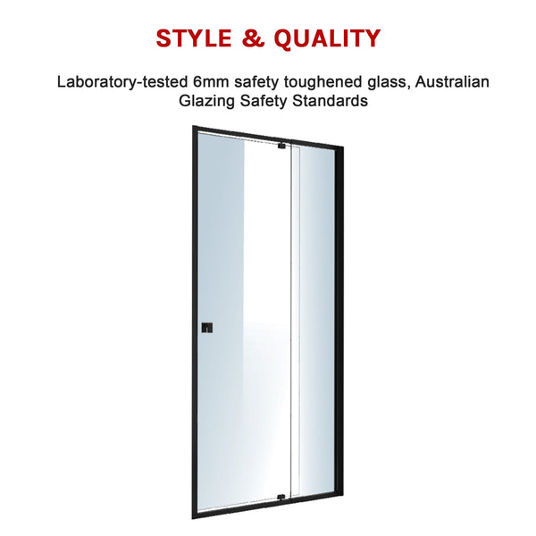 Semi Frameless Shower Screen (98~106) X 195Cm Australian Safety Glass Shower Enclosures