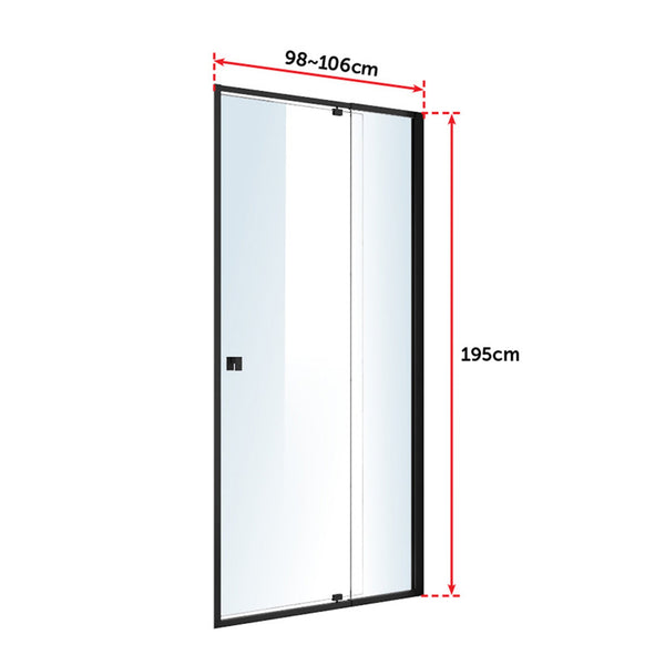 Semi Frameless Shower Screen (98~106) X 195Cm Australian Safety Glass Shower Enclosures