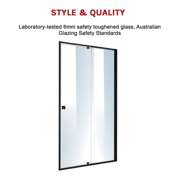Semi Frameless Shower Screen (114~122) X 195Cm Australian Safety Glass Shower Doors