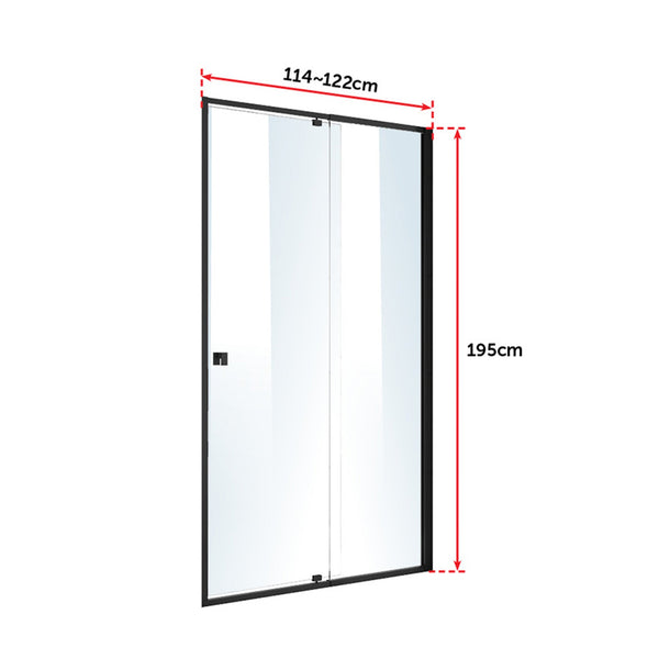 Semi Frameless Shower Screen (114~122) X 195Cm Australian Safety Glass Shower Doors