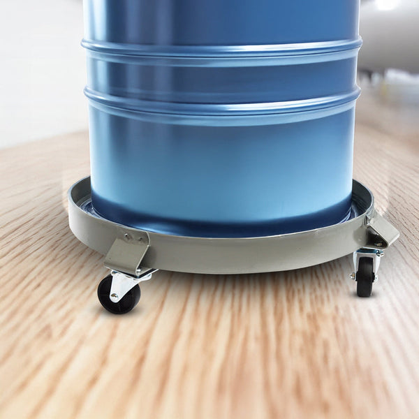 Drum Dolly 450Kg 55 Gallon W Swivel Casters Heavy Duty Steel Frame Non Tipping Workshop Dollies