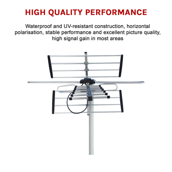 Digital Tv Outdoor Antenna Aerial Uhf Vhf Fm Australian Signal Booster Antennas
