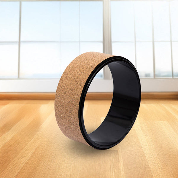 Yoga Pilates Wheel Cork Circle Prop Back Chest Hips Abdomen Stretch Roller Yoga Props