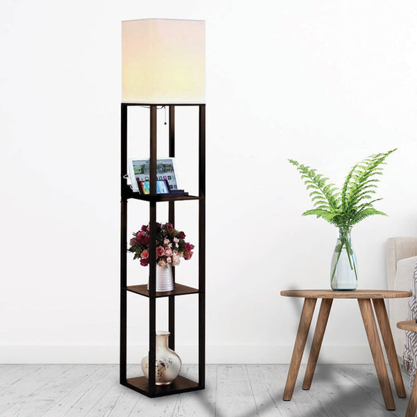 Shelf Floor Lamp Shade Diffused Light Source With Open Box Shelves Floor Lamps