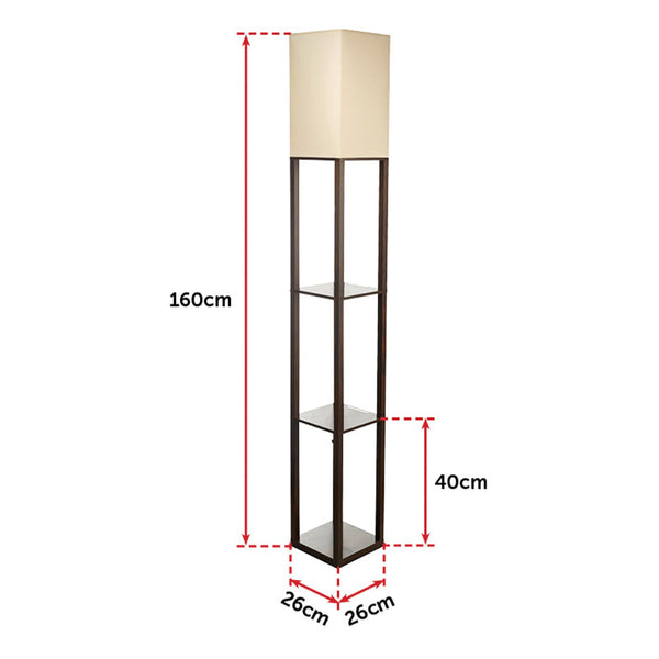 Shelf Floor Lamp Shade Diffused Light Source With Open Box Shelves Floor Lamps