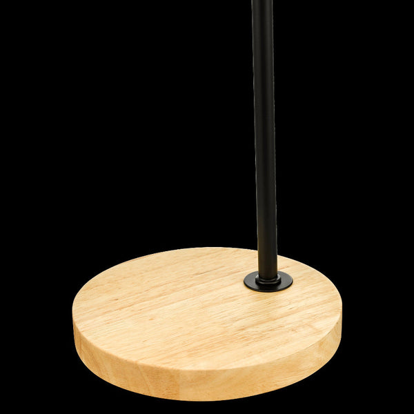Modern Table Lamp Desk Light Timber Base Bedside Bedroom Black Lamps