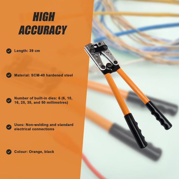 6 50 Mm2 Wire Crimper Cable Electric Tube Crimping Hand Tool Battery Lug Hand Crimpers & Strippers