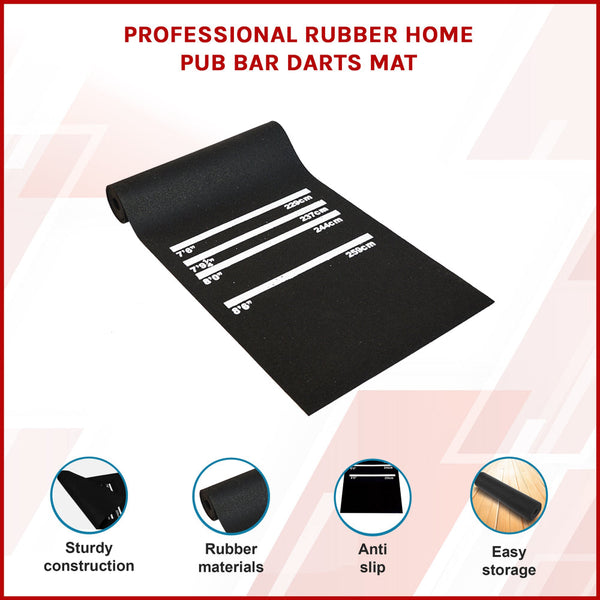 Professional Rubber Home Pub Bar Mat Darts
