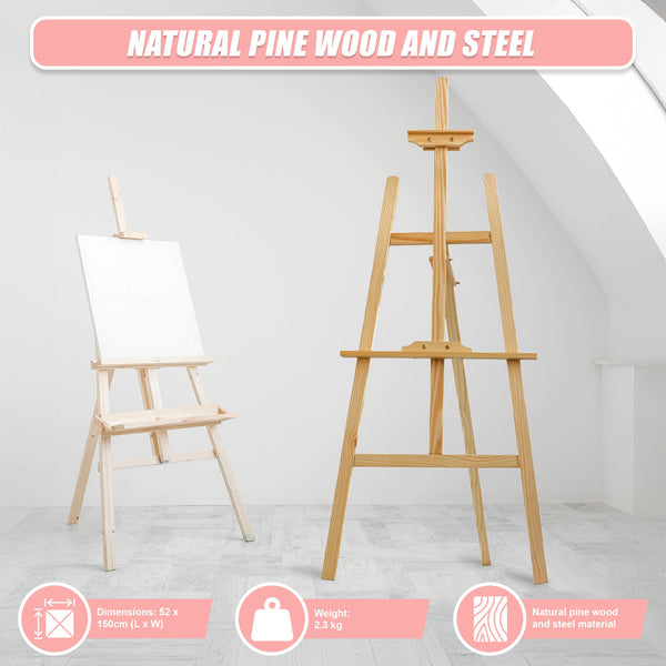 Pine Wood Easel Artist Display Painting Shop Tripod Stand Wedding Other Painting Accessories