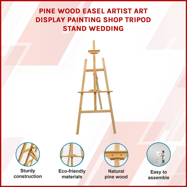 Pine Wood Easel Artist Display Painting Shop Tripod Stand Wedding Other Painting Accessories