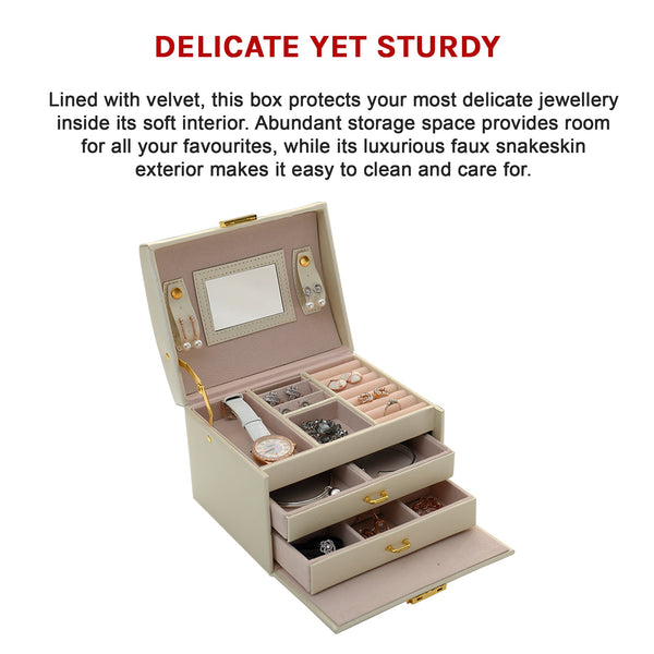 Veile Studios Jewellery Storage Box Girls Rings Necklaces Display Organiser Case Jewellery Boxes