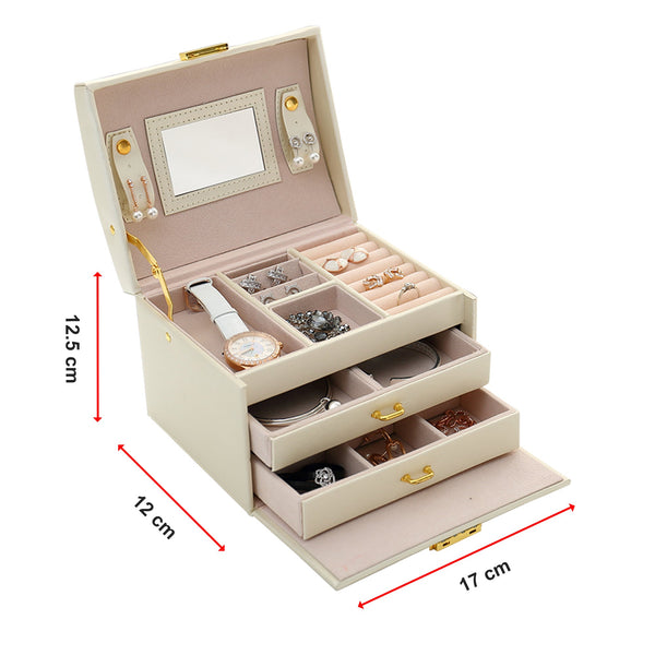 Veile Studios Jewellery Storage Box Girls Rings Necklaces Display Organiser Case Jewellery Boxes