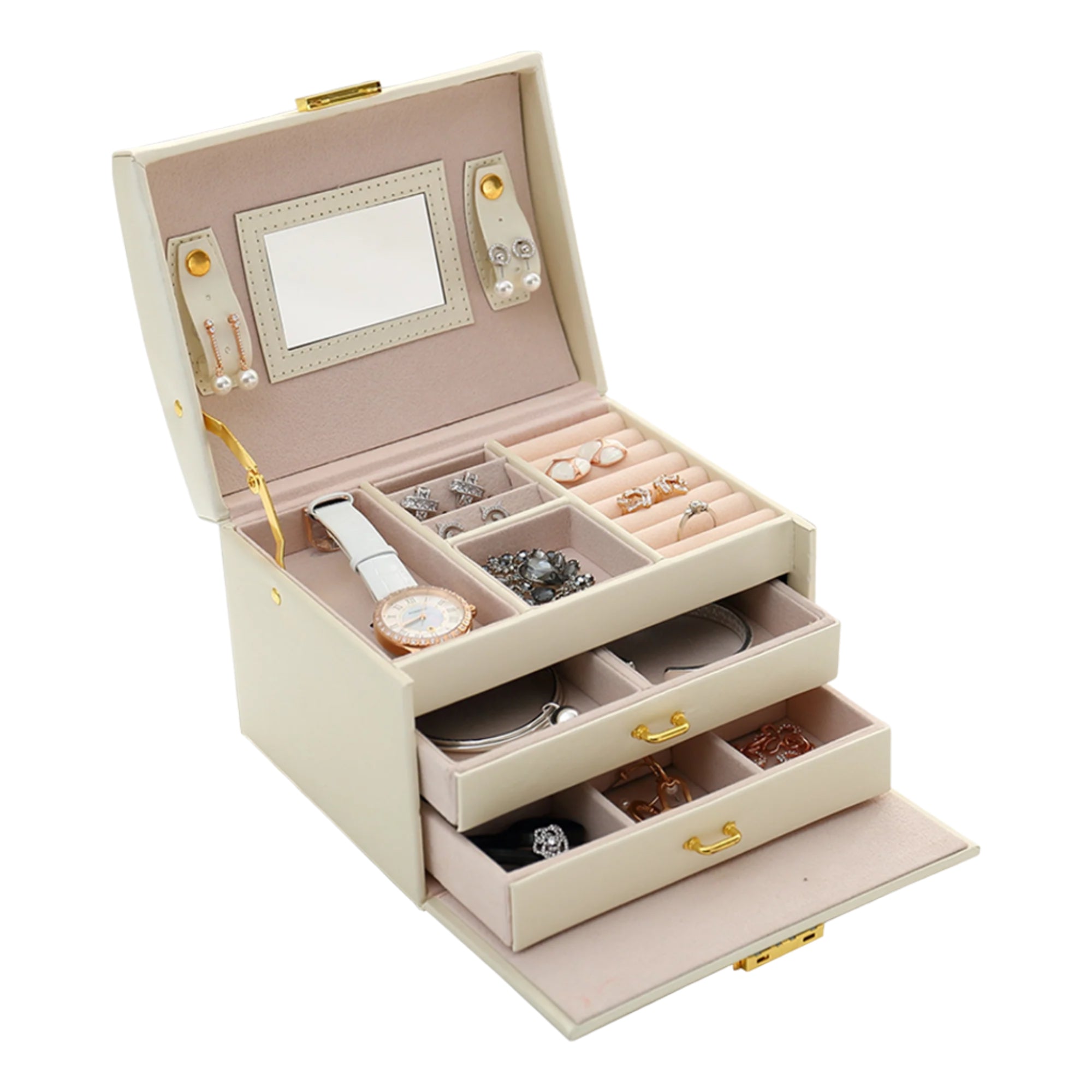 Veile Studios Jewellery Storage Box Girls Rings Necklaces Display Organiser Case Jewellery Boxes