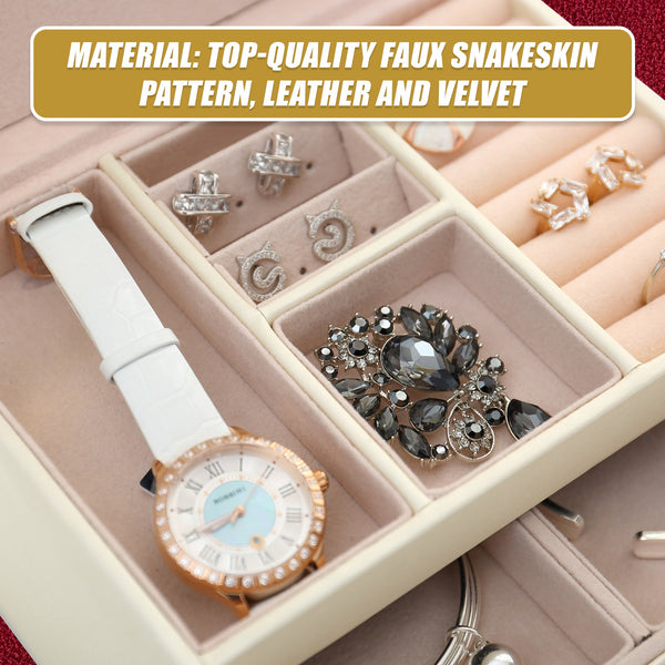 Veile Studios Jewellery Storage Box Girls Rings Necklaces Display Organiser Case Jewellery Boxes