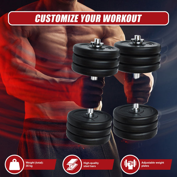 35Kg Dumbbell Adjustable Weight Set Dumbbells