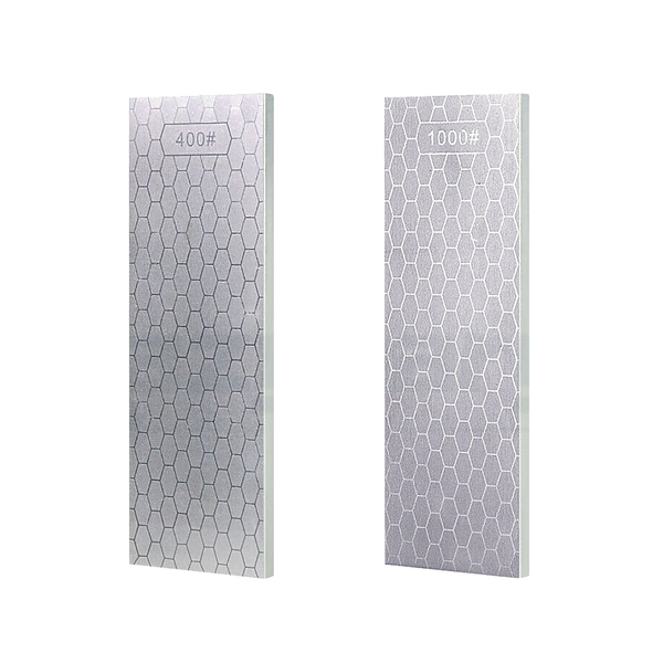 Double Sided Diamond Knife Sharpening Stone W/ Holder Sharpeners