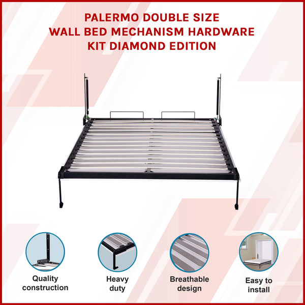 Palermo Double Size Wall Bed Mechanism Hardware Kit Diamond Edition Double Bed Frames