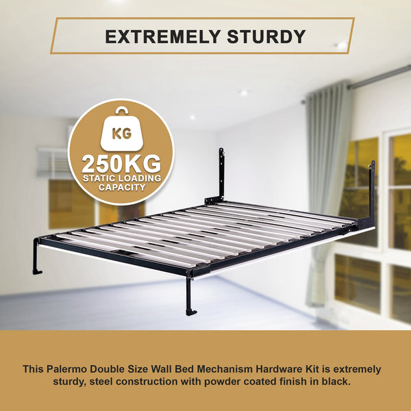 Palermo Double Size Wall Bed Mechanism Hardware Kit Diamond Edition Double Bed Frames