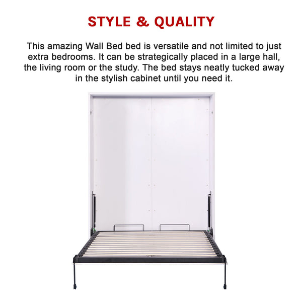 Palermo Double Size Wall Bed Diamond Edition Double Bed Frames