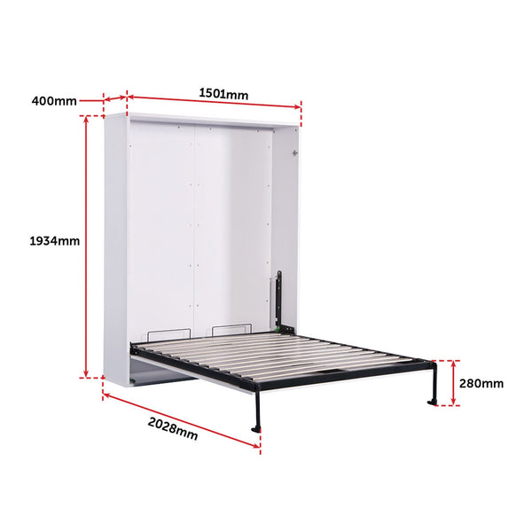 Palermo Double Size Wall Bed Diamond Edition Double Bed Frames