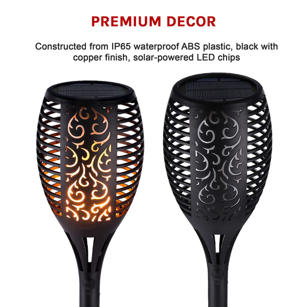 10 Pack Solar Torch Lights 96 Led Flickering Lighting Dancing Flame Garden Lamp Garden & Patio Torches