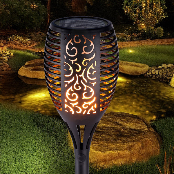 10 Pack Solar Torch Lights 96 Led Flickering Lighting Dancing Flame Garden Lamp Garden & Patio Torches