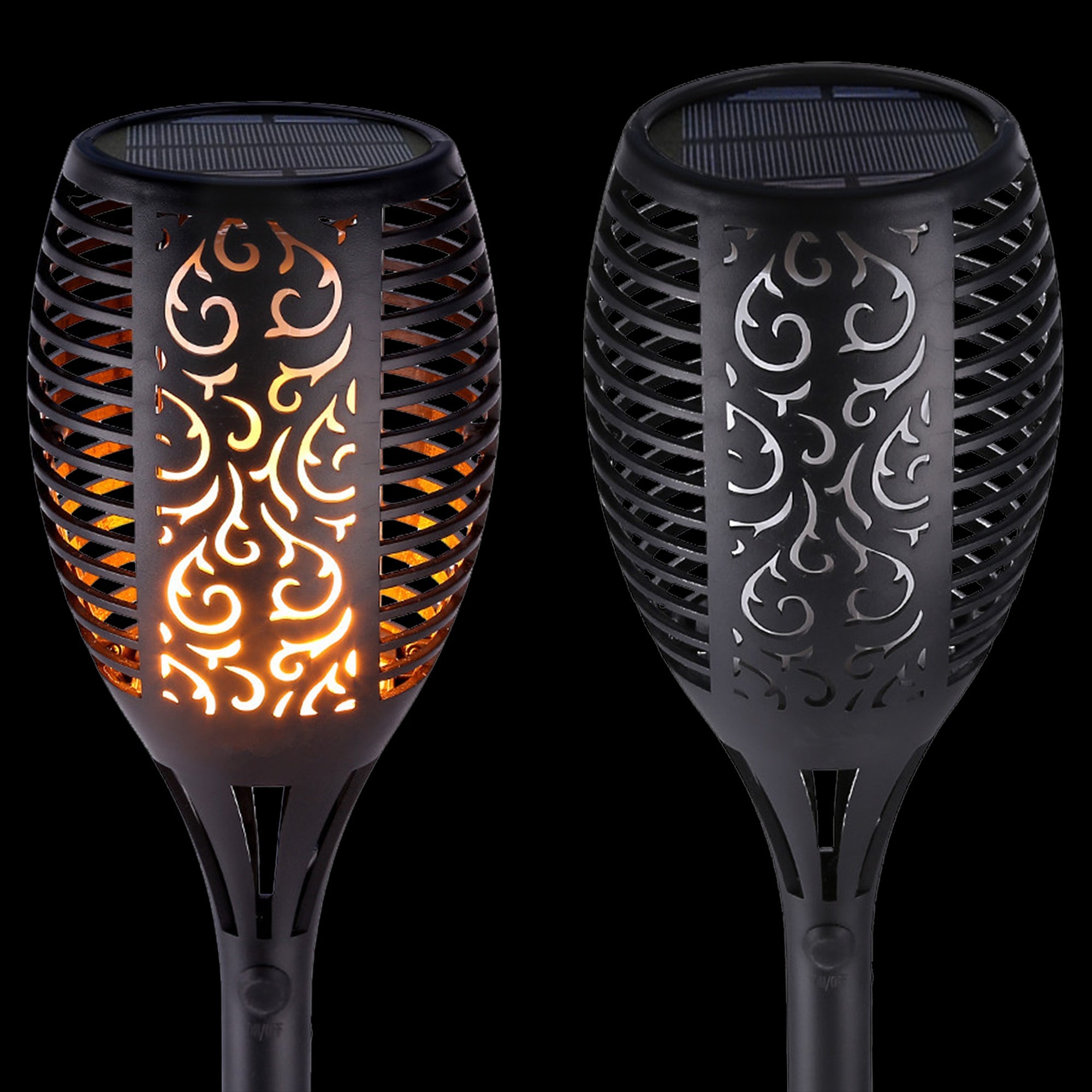 10 Pack Solar Torch Lights 96 Led Flickering Lighting Dancing Flame Garden Lamp Garden & Patio Torches