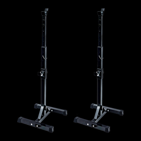 Pair Of Squat Rack Sturdy Steel Barbell Bench Press Stands Gym / Home Barbells & Attachments