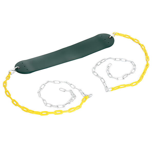 2 Pack Swings Seats Heavy Duty 66" Chain Plastic Coated Playground Outdoor Swings