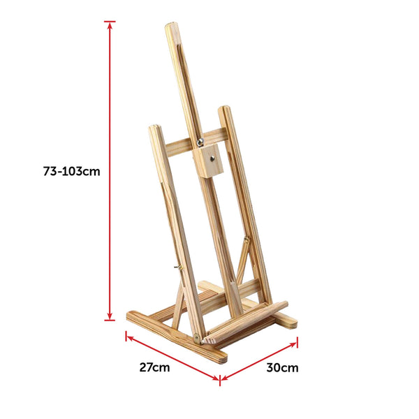 Tabletop Easel Wood Studio H Frame Artist Display Painting Shop Tripod Stand Wedding Easels