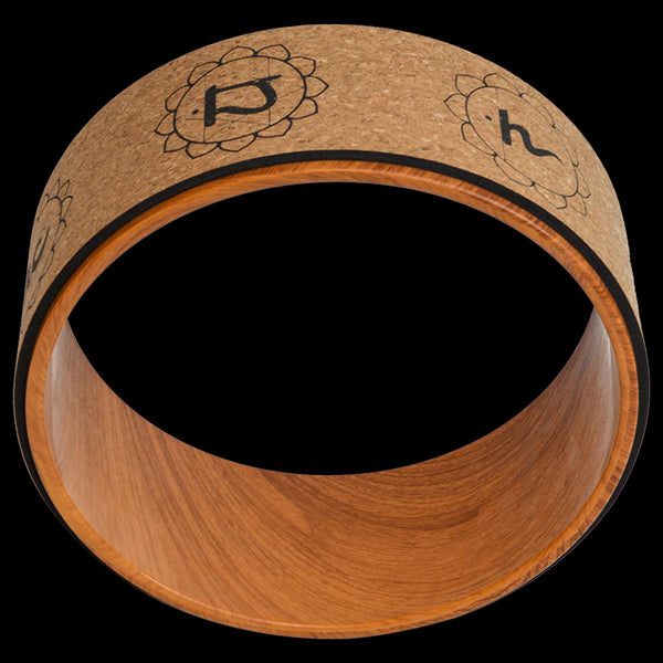 Yoga Pilates Wheel Cork Circle Prop Back Chest Hips Abdomen Stretch Roller Yoga Props