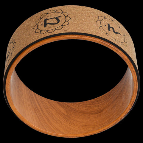 Yoga Pilates Wheel Cork Circle Prop Back Chest Hips Abdomen Stretch Roller Yoga Props