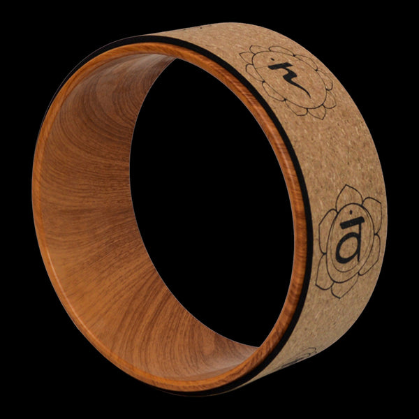 Yoga Pilates Wheel Cork Circle Prop Back Chest Hips Abdomen Stretch Roller Yoga Props