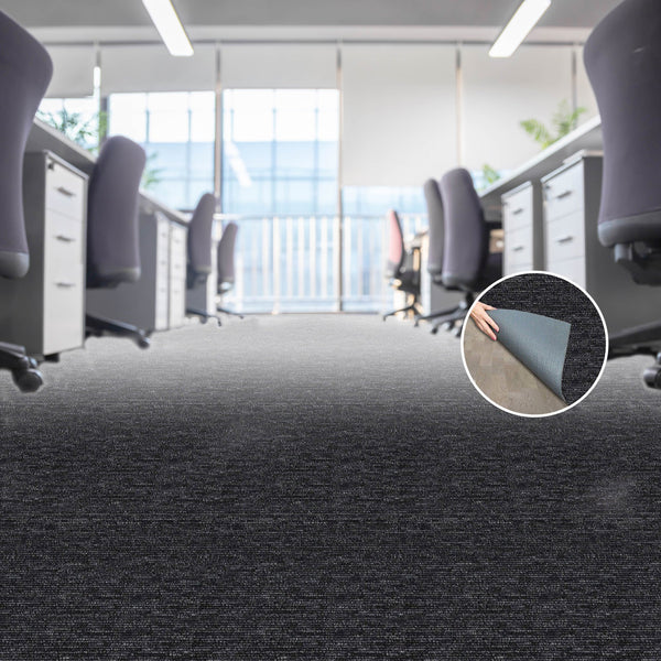 5M2 Box Of Premium Commercial Domestic Office Heavy Use Flooring Charcoal Carpet Tiles