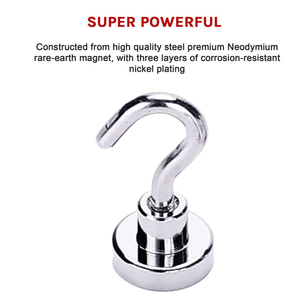 Strong Rare Earth N38 Neodymium Magnetic Hanger Holder 10Kg Hooks 10Pcs Wall Hooks & Hangers