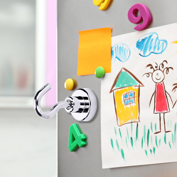 Strong Rare Earth N38 Neodymium Magnetic Hanger Holder 10Kg Hooks 10Pcs Wall Hooks & Hangers