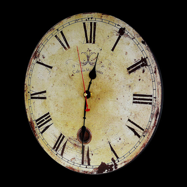 Large Wall Clock Kitchen Office Retro Timepiece Wall Clocks