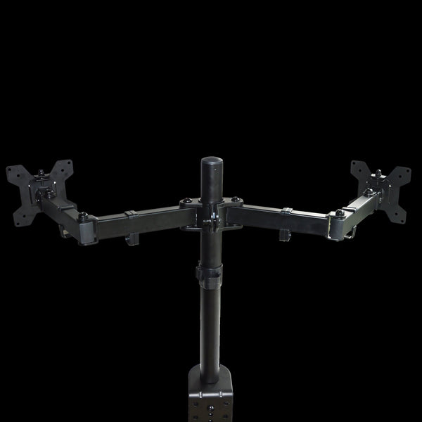Dual Lcd Monitor Desk Mount Stand Adjustable Fits 2 Screens Up To 27" Monitor Mounts & Stands