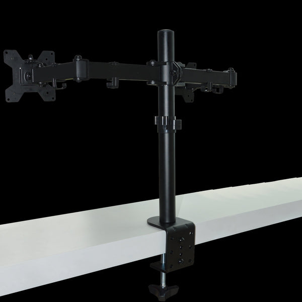 Dual Lcd Monitor Desk Mount Stand Adjustable Fits 2 Screens Up To 27" Monitor Mounts & Stands